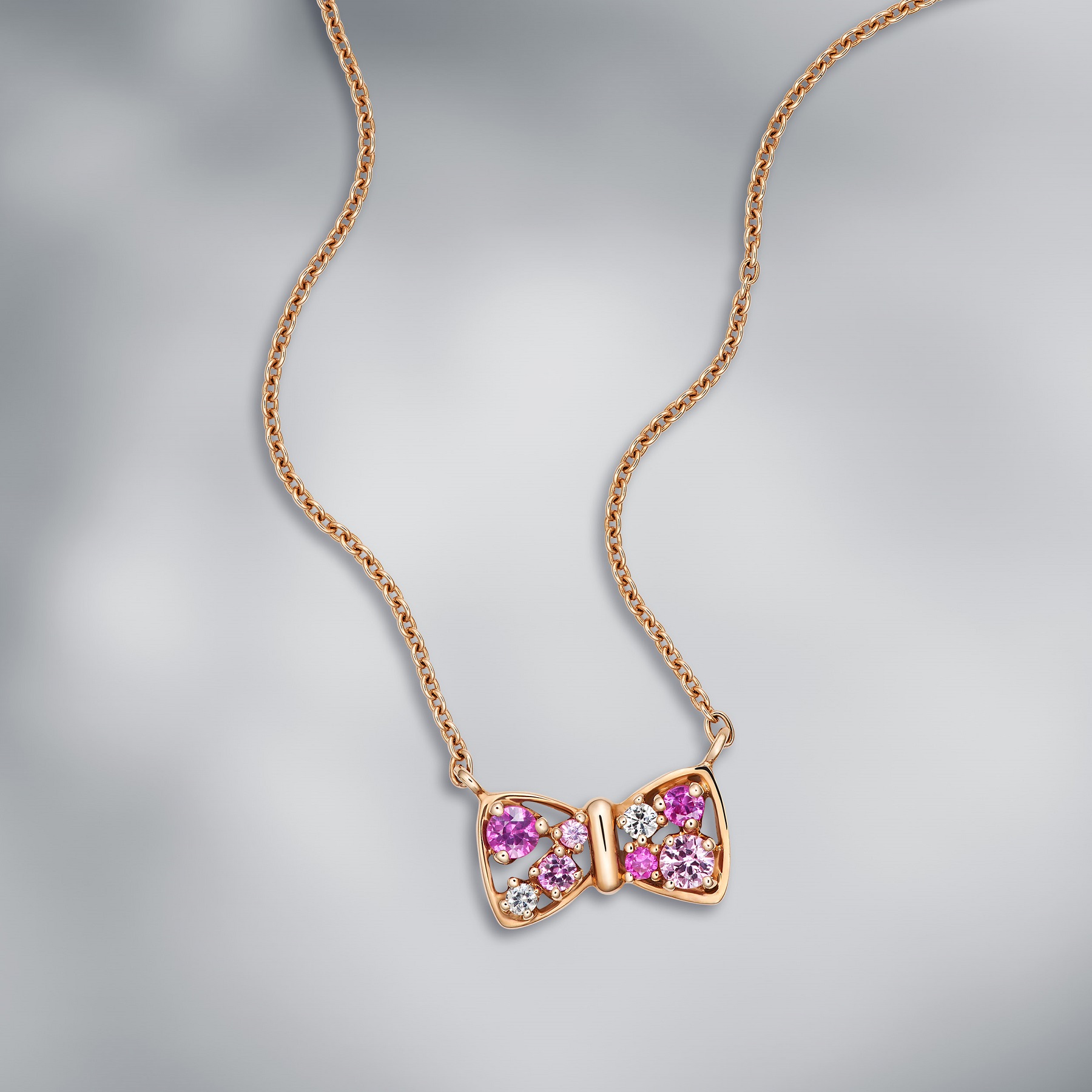Multicolored Sapphire Pendant With Chain