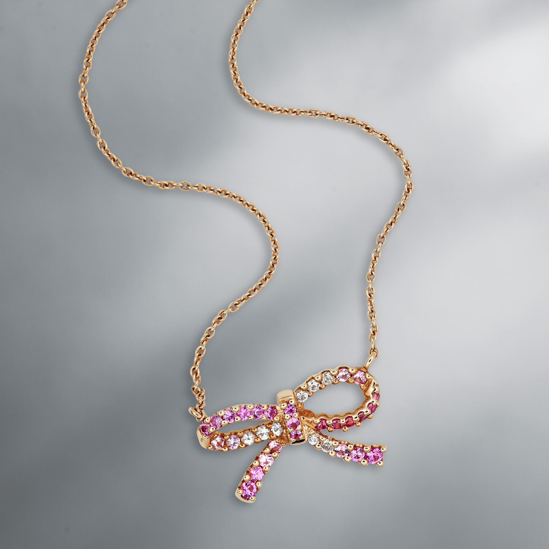 Multicolored Sapphire Pendant With Chain