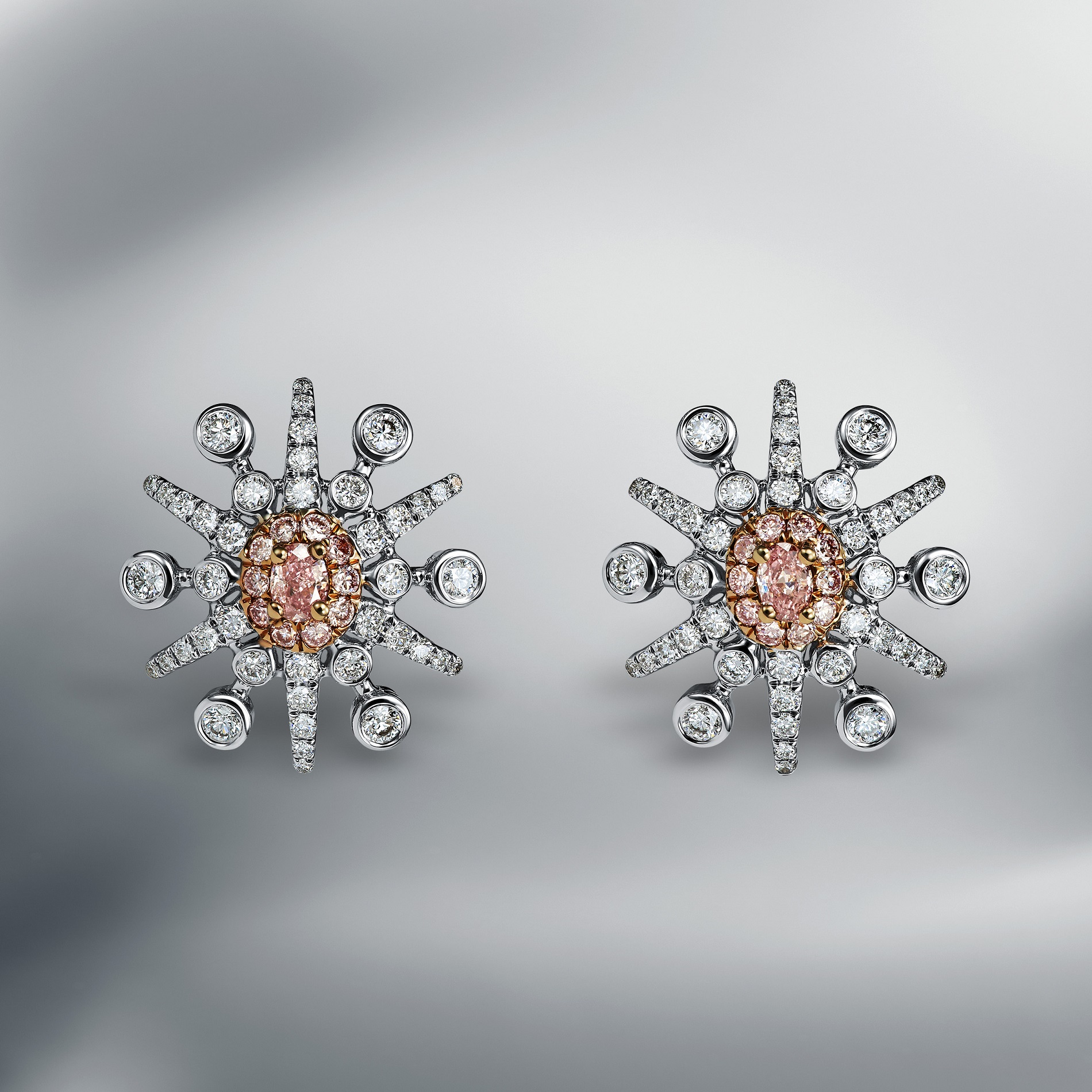 Fancy Pink Diamond Earstuds