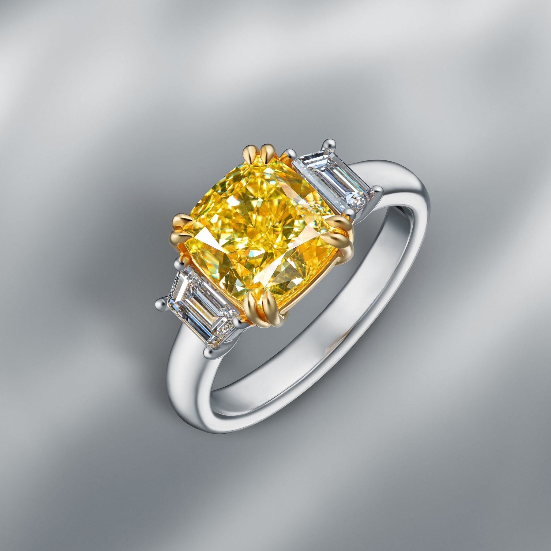 Natural Fancy Yellow Diamond Ring