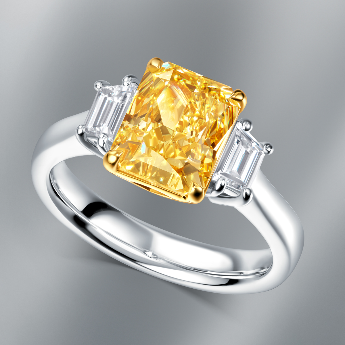 Fancy Intense Yellow Diamond Ring