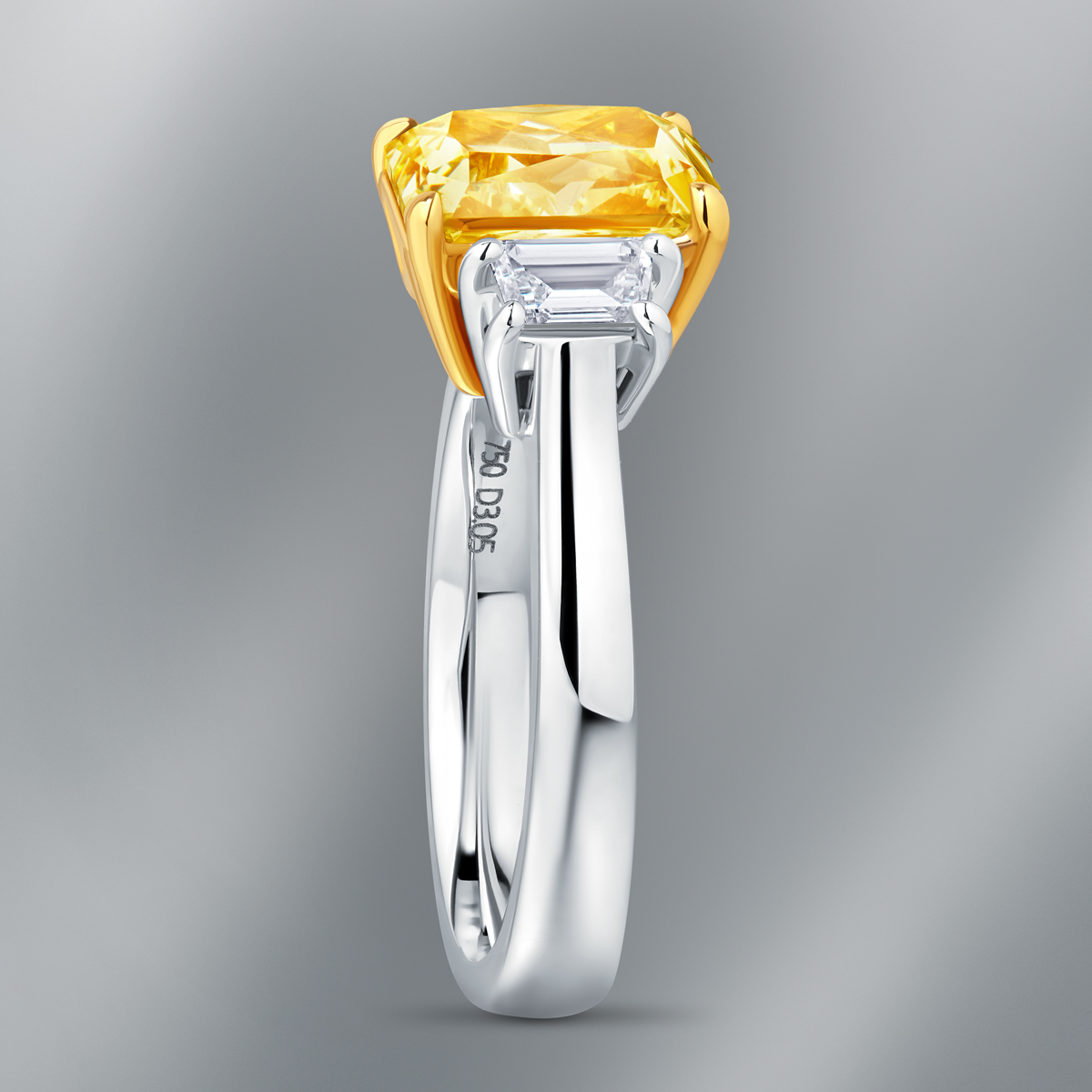 Fancy Intense Yellow Diamond Ring