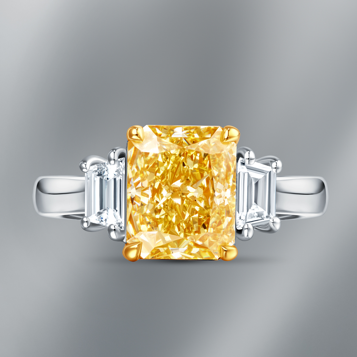 Fancy Intense Yellow Diamond Ring