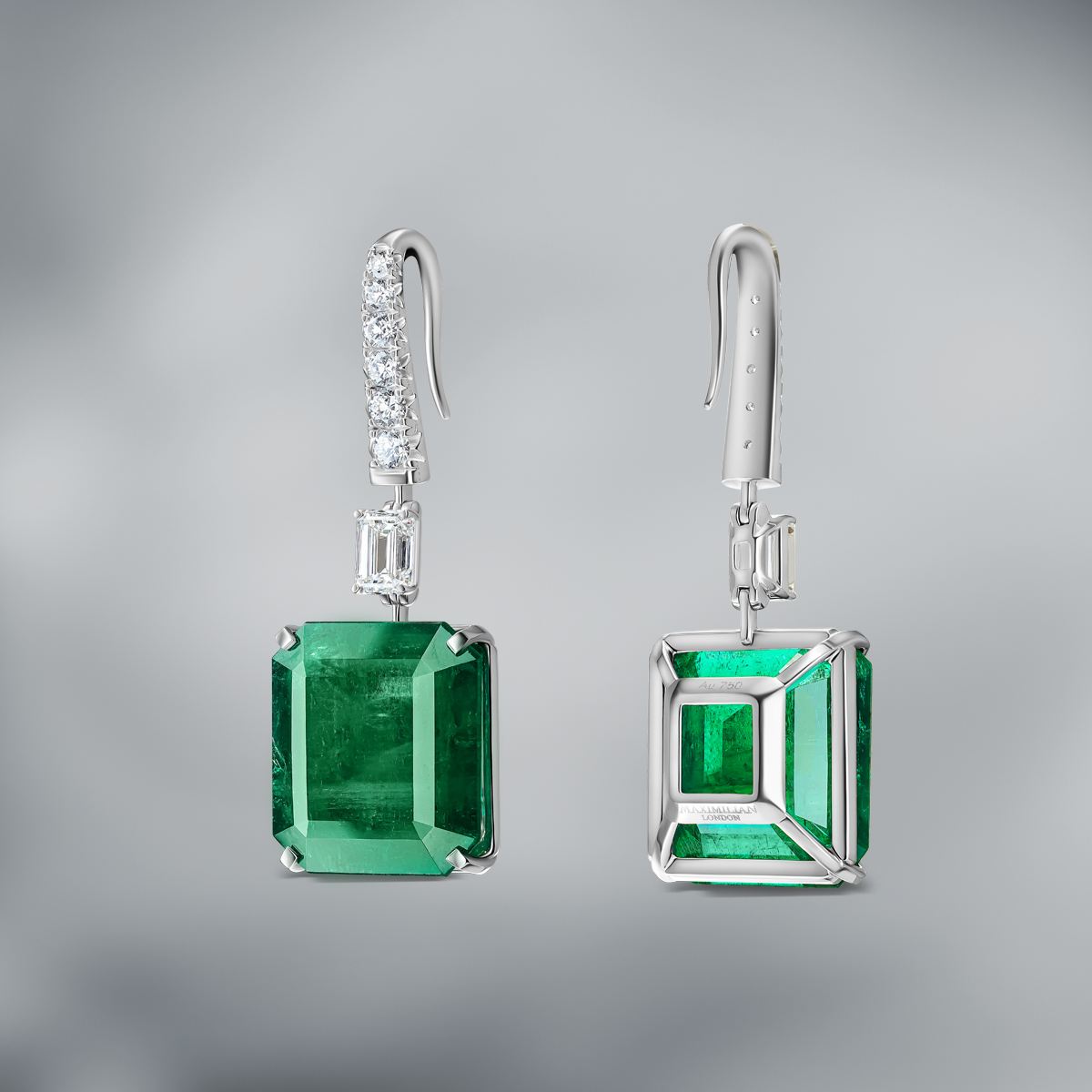 Colombian Emerald & Diamond Earrings
