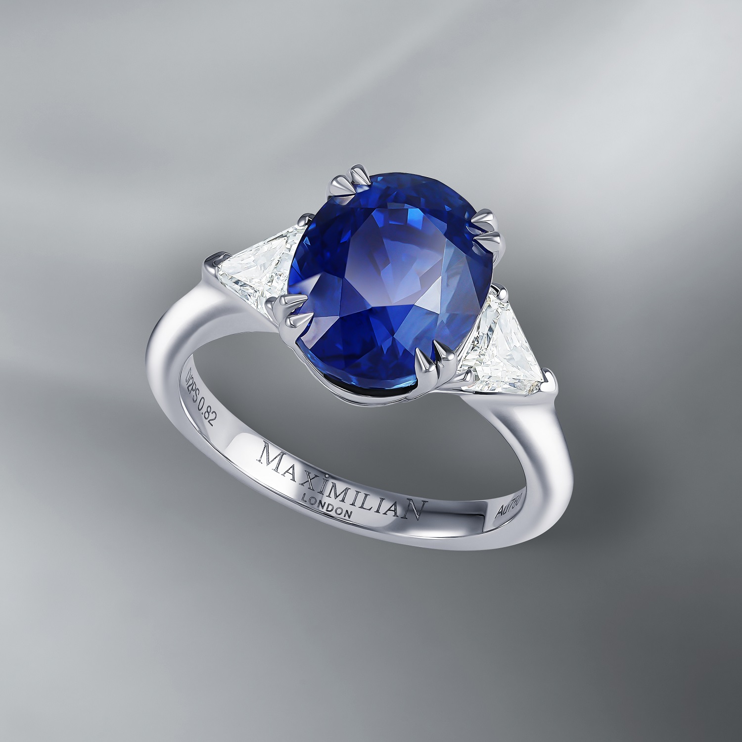 Rare & Unique Royal Peacock Blue Color Sapphire & Diamond Ring