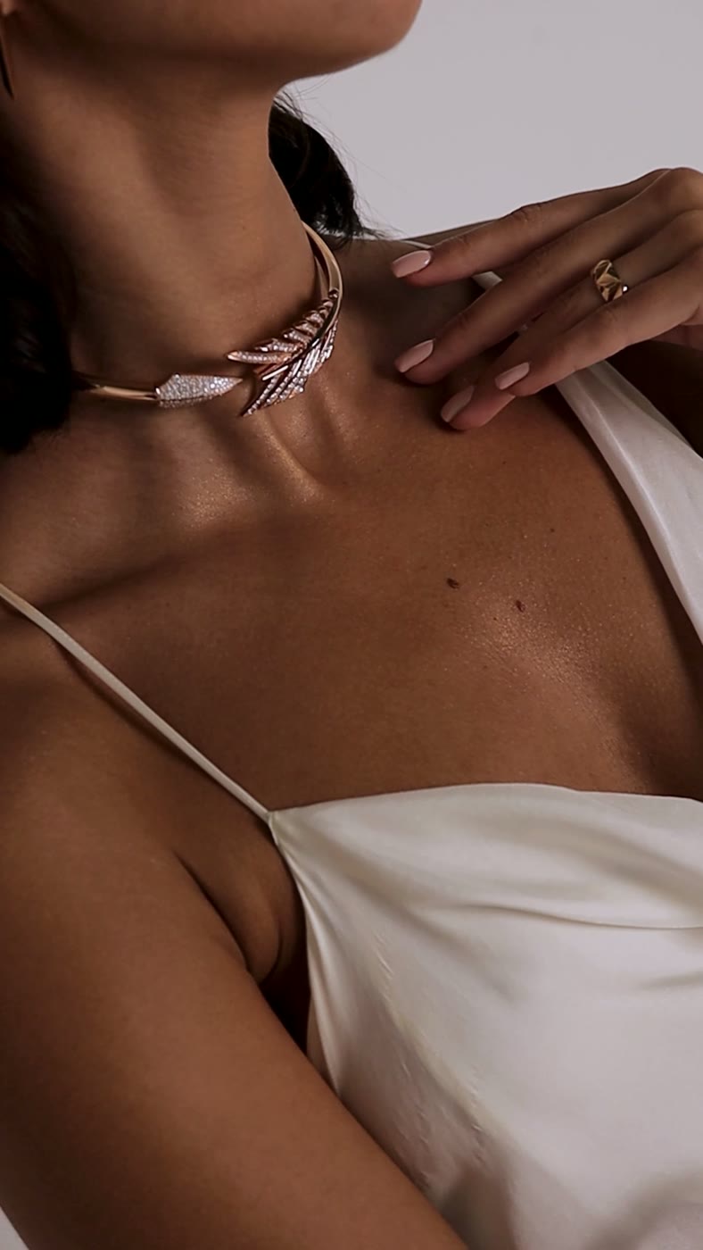 Robin Hood Arrow Choker, Rose Gold